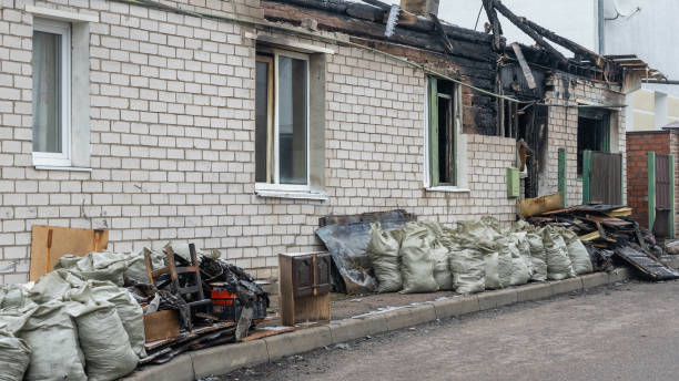 Professional Fire Damage Removal technician working in Fork, MD